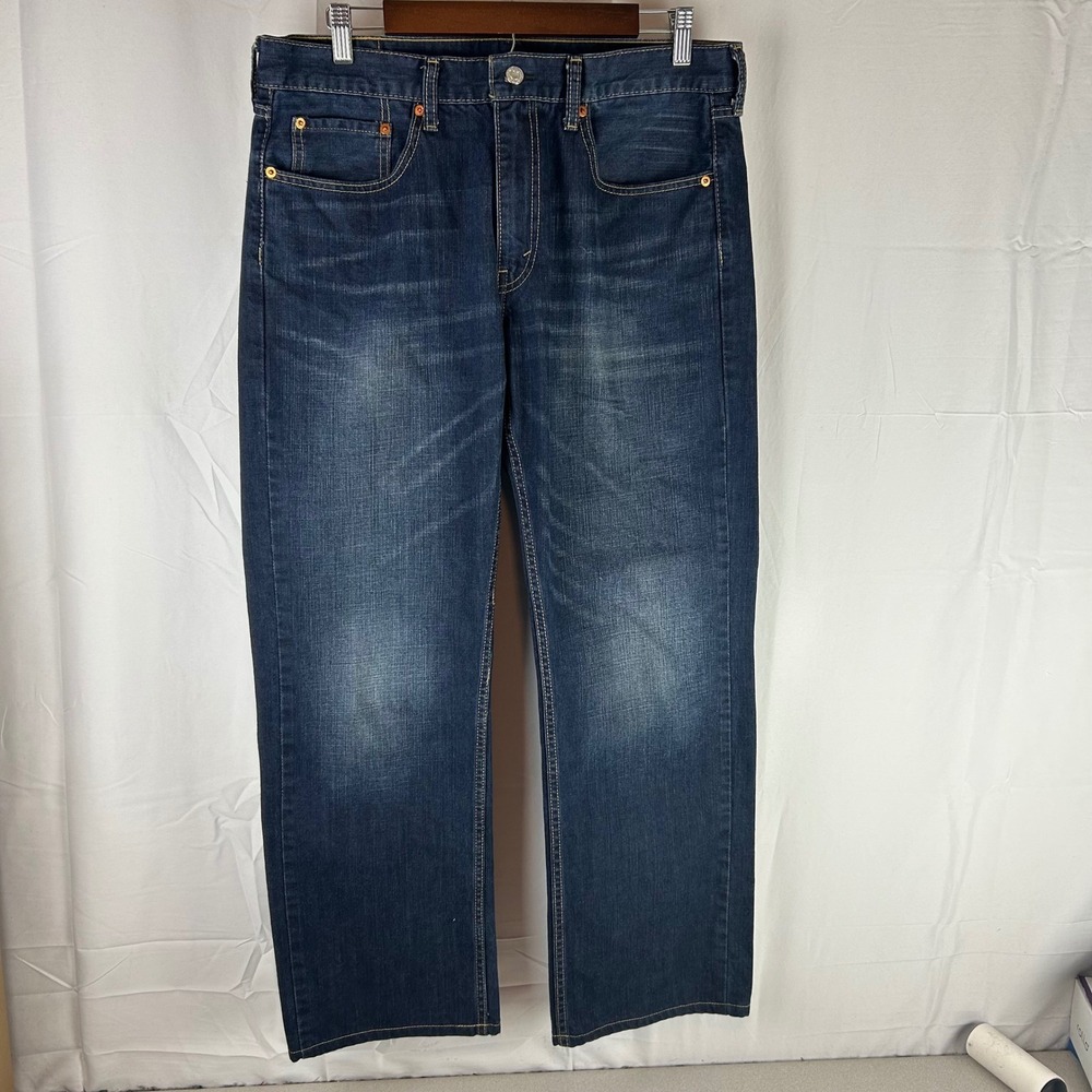 Levi's 559 Relaxed Straight Fit Dark Wash Jeans‎ Mens 34x32